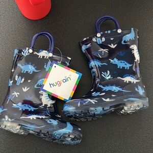 Hugrain Kids Dinosaur Rain Boots